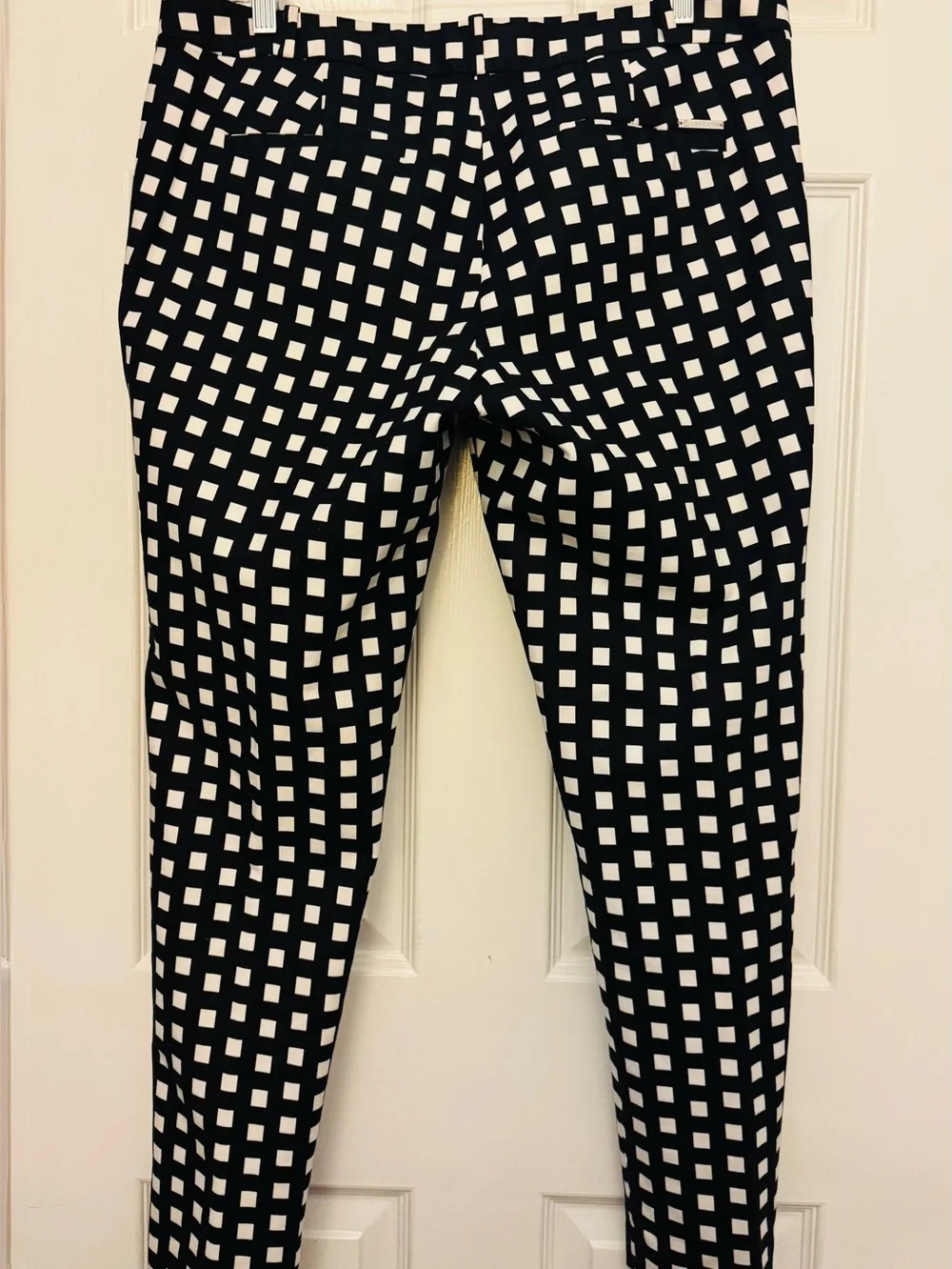 Michael Kors Women’s Straight Leg Ankle Pants Black and White Geometric Size 12